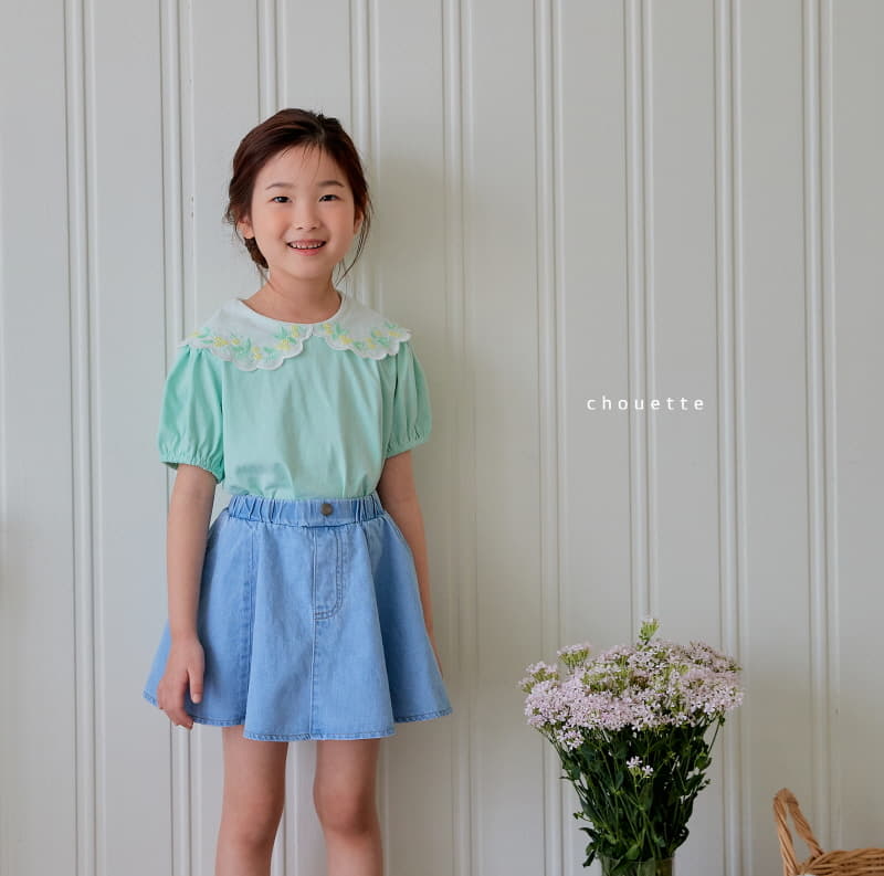 Chouette - Korean Children Fashion - #minifashionista - Denim Flare Skirt - 11