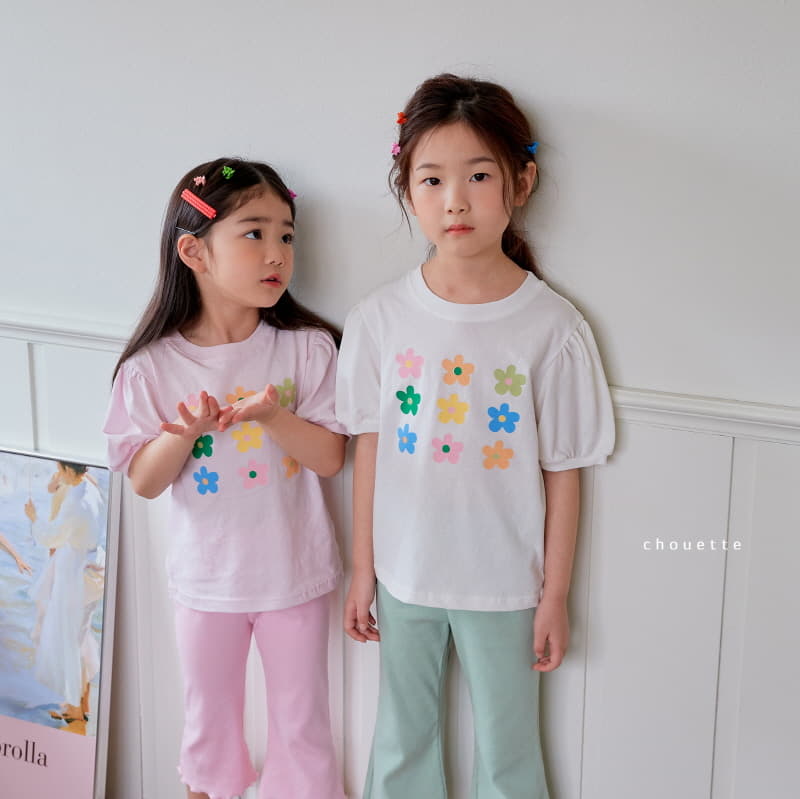 Chouette - Korean Children Fashion - #prettylittlegirls - Flower Puff Tee - 4