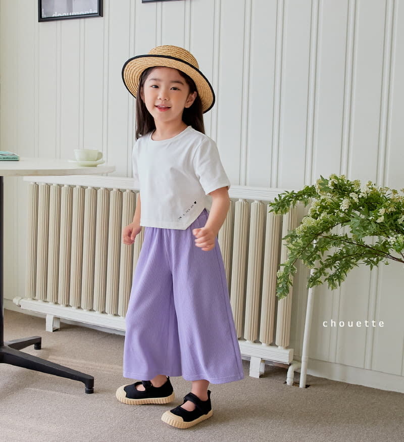 Chouette - Korean Children Fashion - #todddlerfashion - Slit Crop Tee - 12