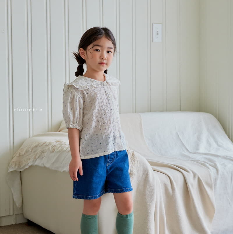 Chouette - Korean Children Fashion - #toddlerclothing - Small Flower Blouse - 2