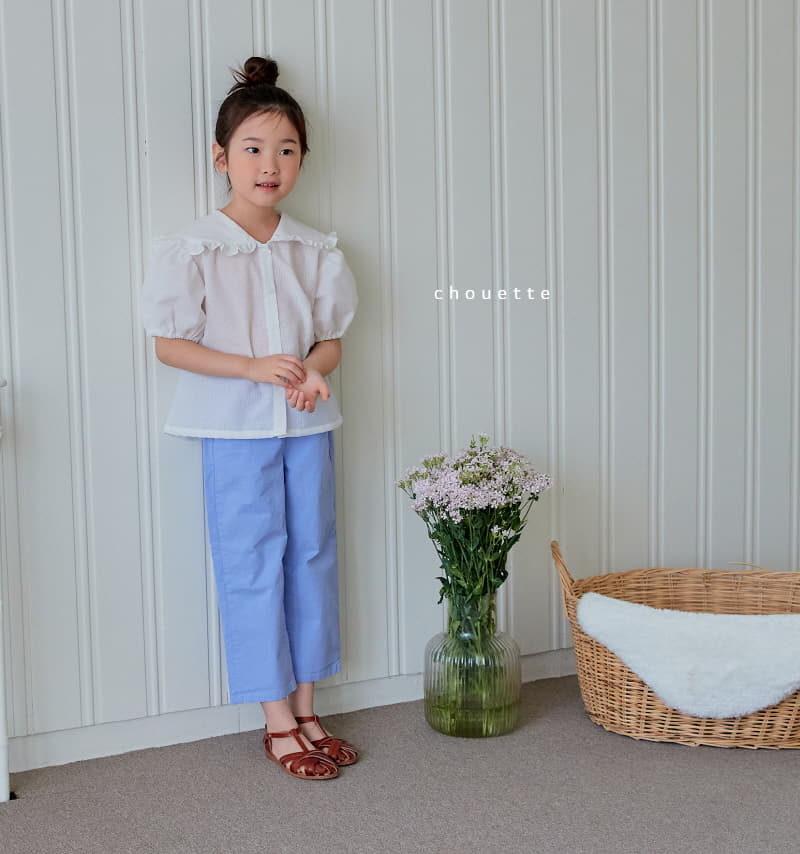 Chouette - Korean Children Fashion - #toddlerclothing - Pure Collar Blouse