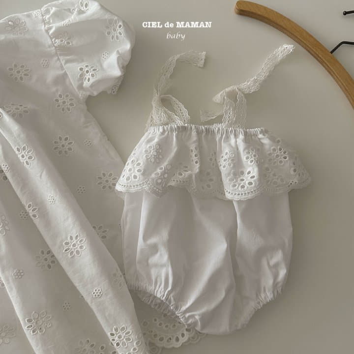 Ciel De Maman - Korean Baby Fashion - #babyboutique - Summer Eyelet Bodysuit - 9