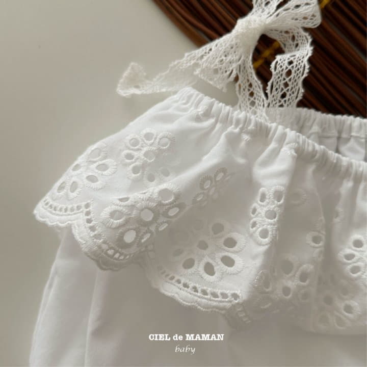 Ciel De Maman - Korean Baby Fashion - #onlinebabyboutique - Summer Eyelet Bodysuit - 6