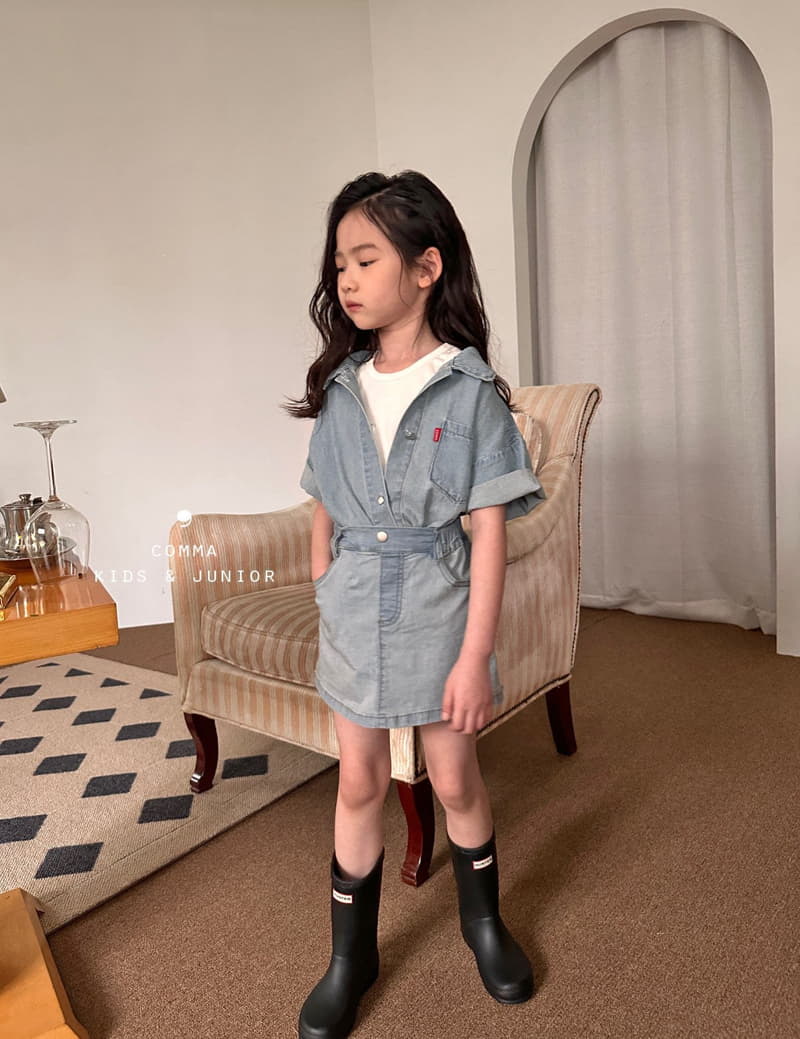 Comma - Korean Children Fashion - #Kfashion4kids - Denim Skirt Pants - 2