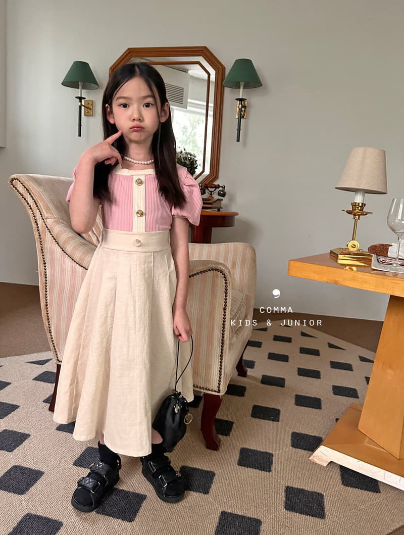 Comma - Korean Children Fashion - #Kfashion4kids - Sha Button TEe - 2