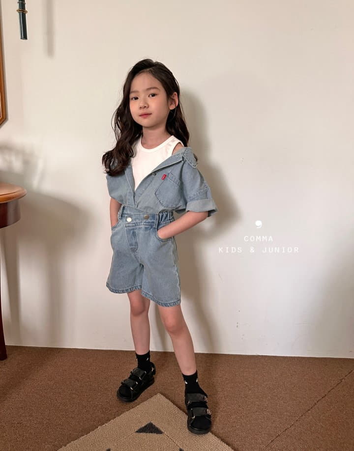 Comma - Korean Children Fashion - #childofig - Denim Unbal Pants - 4