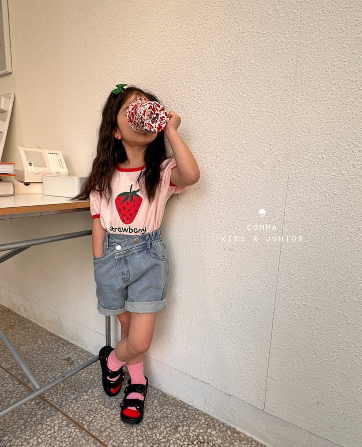 Comma - Korean Children Fashion - #childofig - Strawberry Tee - 2