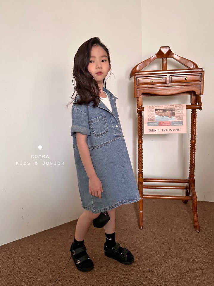 Comma - Korean Children Fashion - #childofig - Summer Denim One-piece - 9