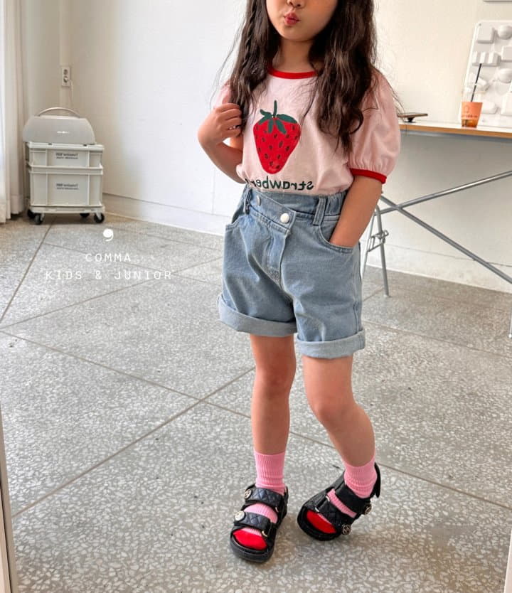 Comma - Korean Children Fashion - #childofig - Strawberry Tee - 4