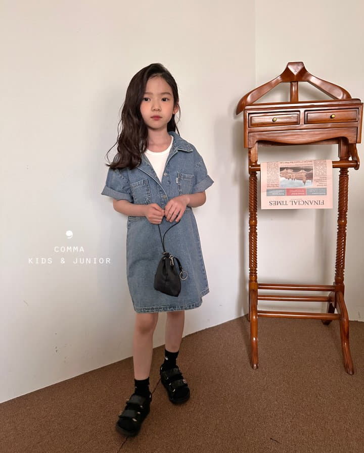 Comma - Korean Children Fashion - #childrensboutique - Summer Denim One-piece - 10