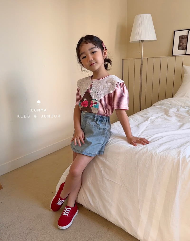 Comma - Korean Children Fashion - #childrensboutique - Denim Skirt Pants - 11