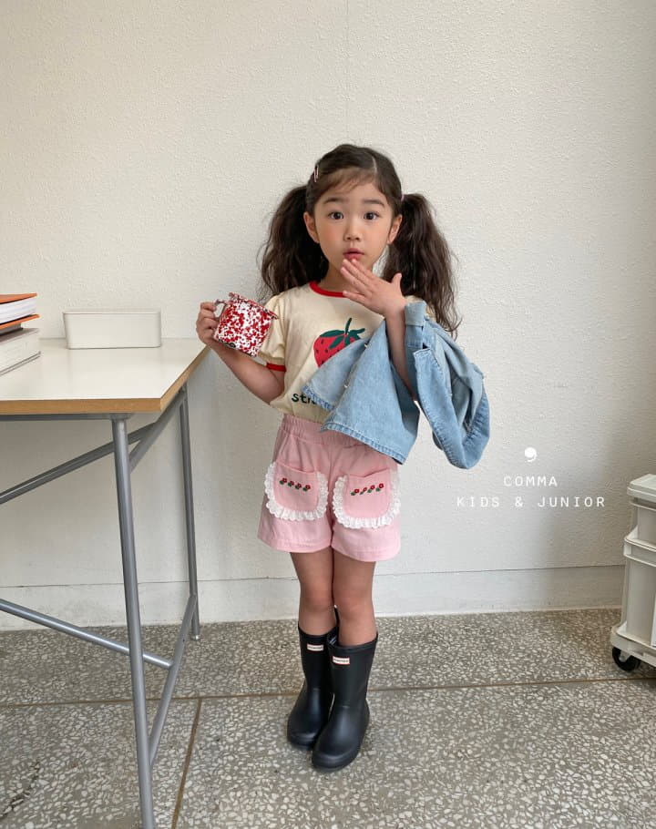 Comma - Korean Children Fashion - #designkidswear - Strawberry Tee - 5