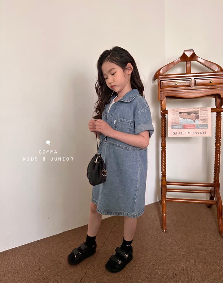 Comma - Korean Children Fashion - #designkidswear - Summer Denim One-piece - 11