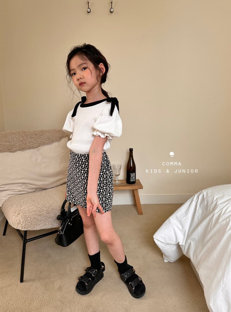 Comma - Korean Children Fashion - #designkidswear - Embrodiery Mini Skirt - 6