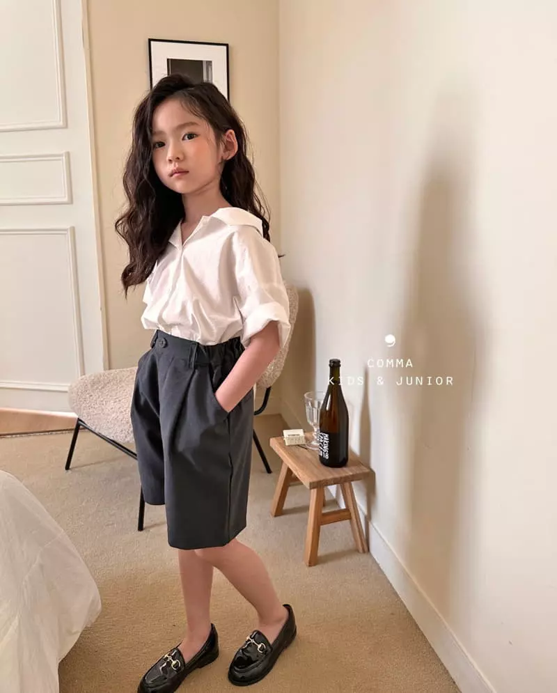 Comma - Korean Children Fashion - #discoveringself - White Shirt - 7