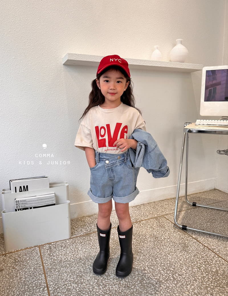 Comma - Korean Children Fashion - #discoveringself - Love Tee - 2