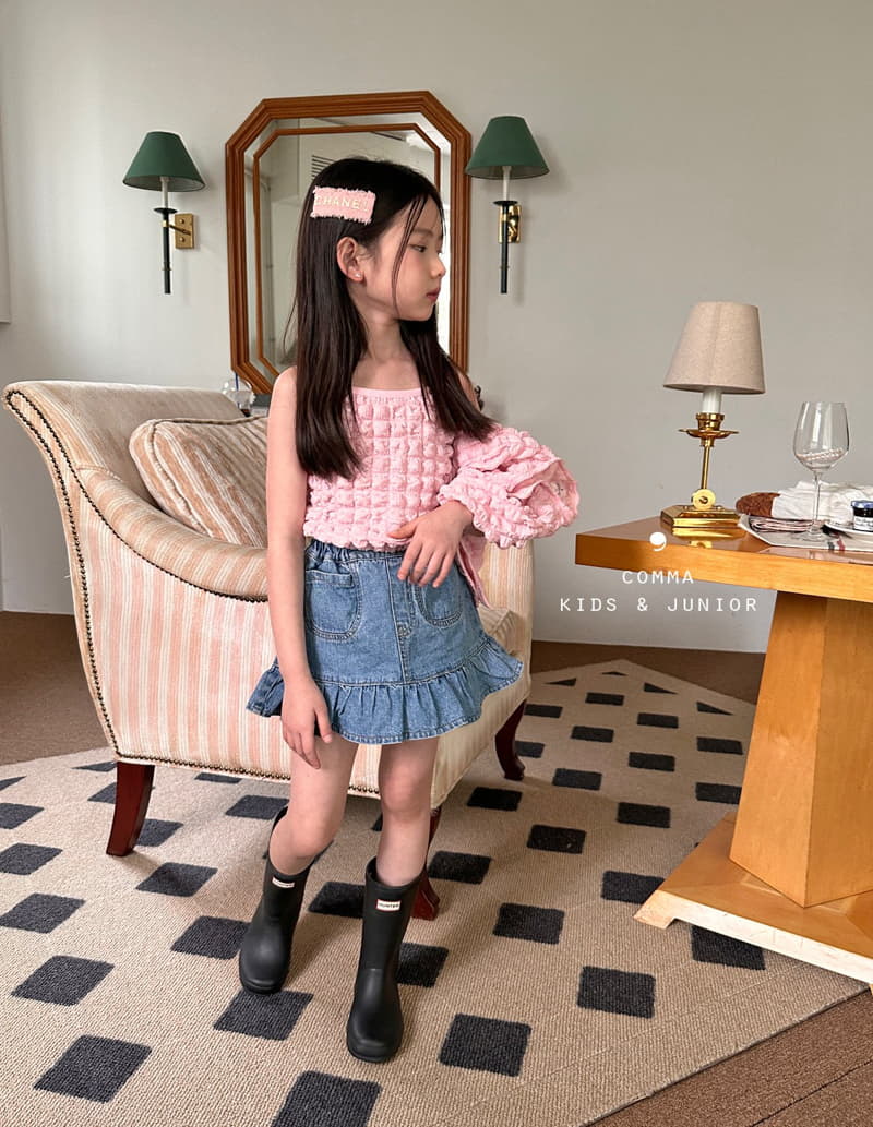 Comma - Korean Children Fashion - #discoveringself - Denim Plare Skirt - 10