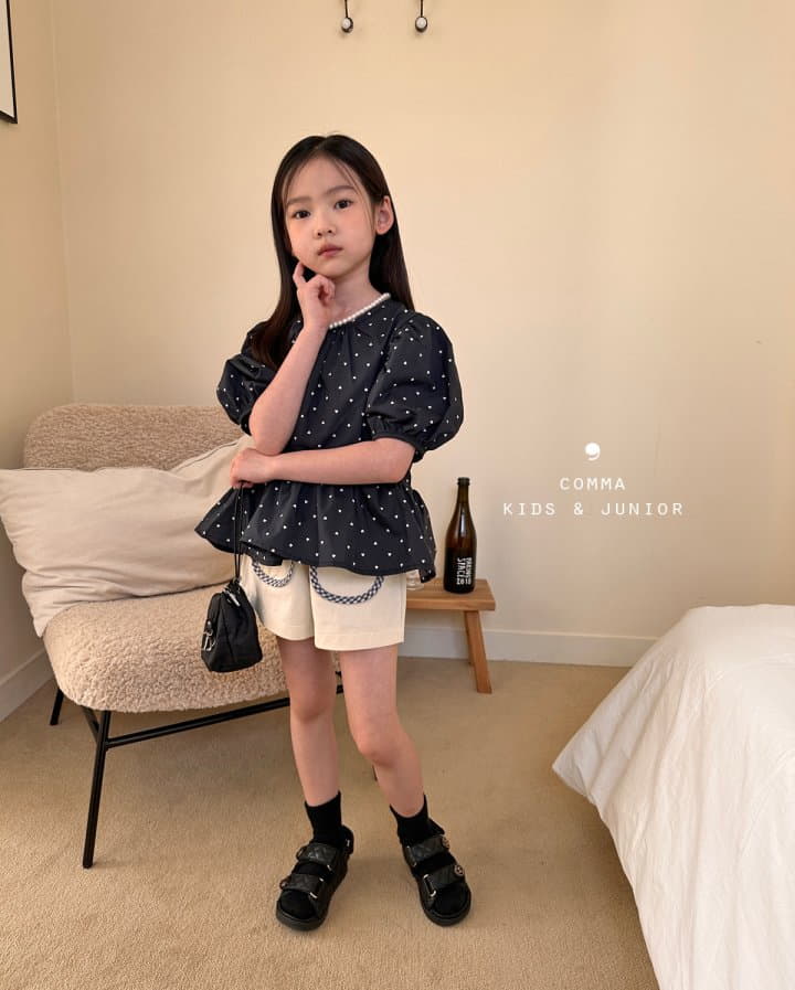 Comma - Korean Children Fashion - #fashionkids - Dot Puff Blouse - 5