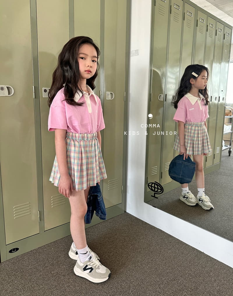 Comma - Korean Children Fashion - #discoveringself - Wrinkle Skirt Pink - 4