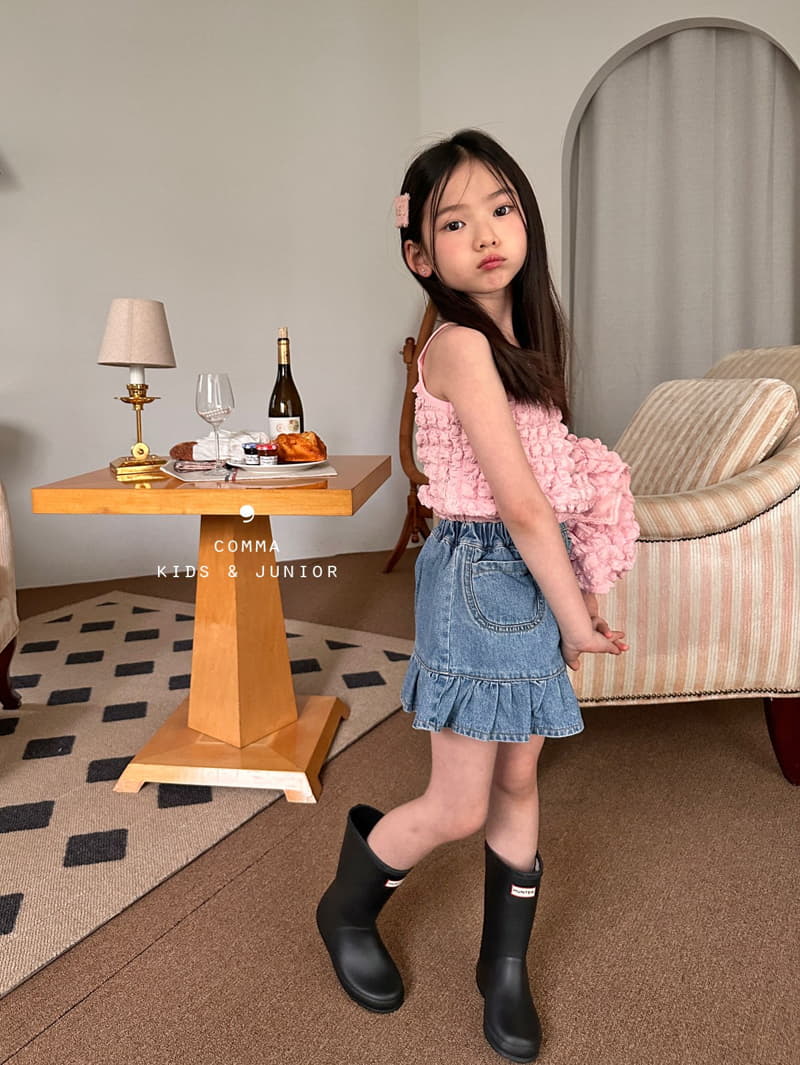 Comma - Korean Children Fashion - #kidsshorts - Denim Plare Skirt - 12