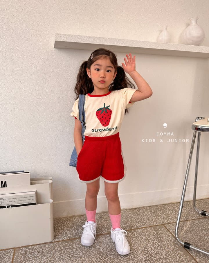 Comma - Korean Children Fashion - #kidzfashiontrend - Strawberry Tee - 10