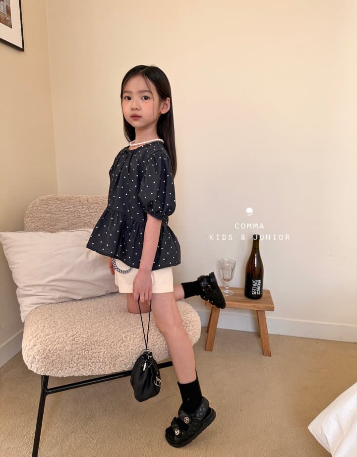 Comma - Korean Children Fashion - #kidzfashiontrend - Dot Puff Blouse - 8