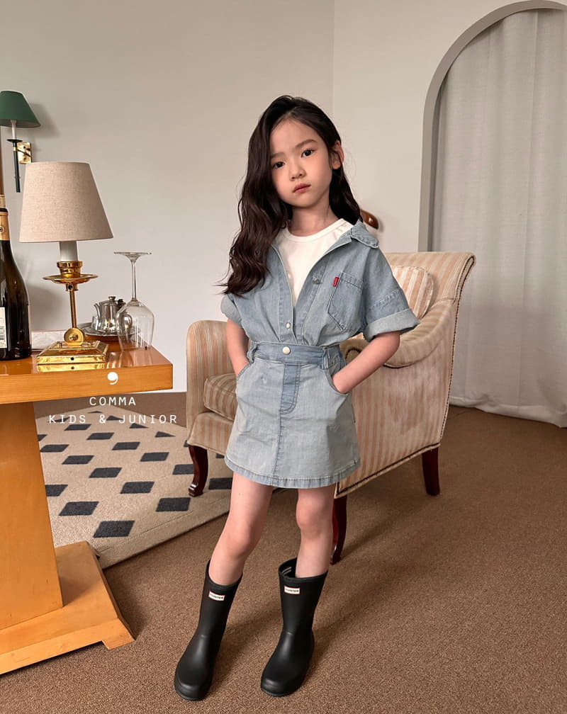 Comma - Korean Children Fashion - #kidzfashiontrend - Denim Skirt Pants