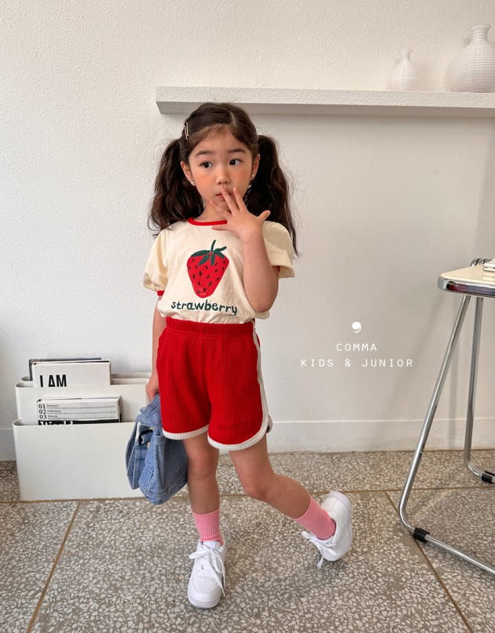 Comma - Korean Children Fashion - #littlefashionista - Strawberry Tee - 12