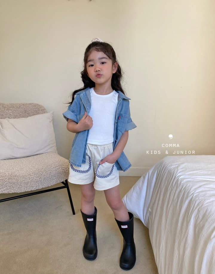 Comma - Korean Children Fashion - #littlefashionista - Denim Shirt - 11