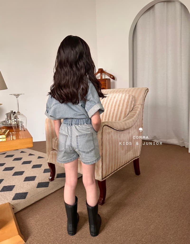 Comma - Korean Children Fashion - #littlefashionista - Denim Skirt Pants - 3