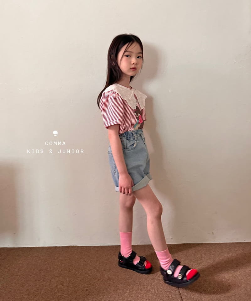 Comma - Korean Children Fashion - #littlefashionista - Motive Stripes Tee