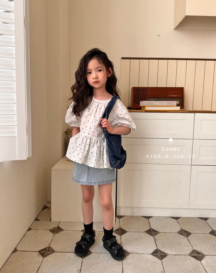 Comma - Korean Children Fashion - #magicofchildhood - Dot Puff Blouse - 11