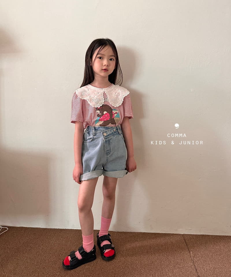 Comma - Korean Children Fashion - #magicofchildhood - Motive Stripes Tee - 2