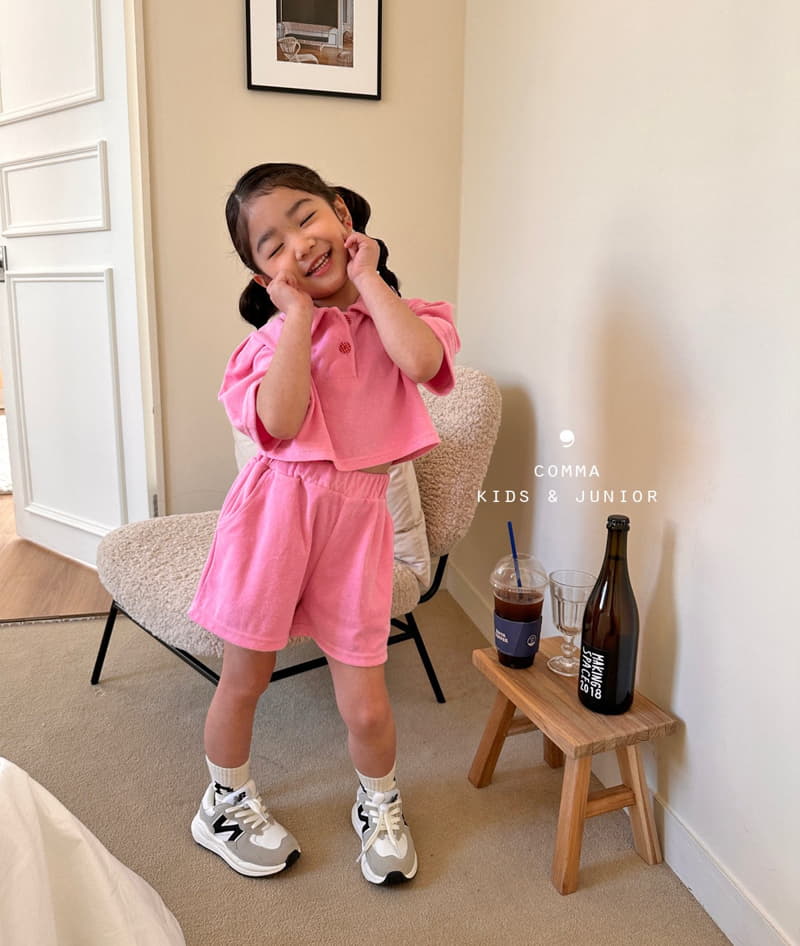 Comma - Korean Children Fashion - #minifashionista - Terry Top Bottom Set