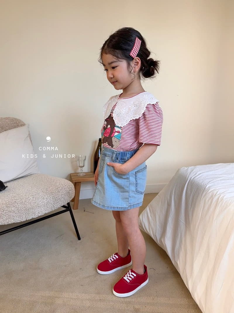 Comma - Korean Children Fashion - #stylishchildhood - Motive Stripes Tee - 7