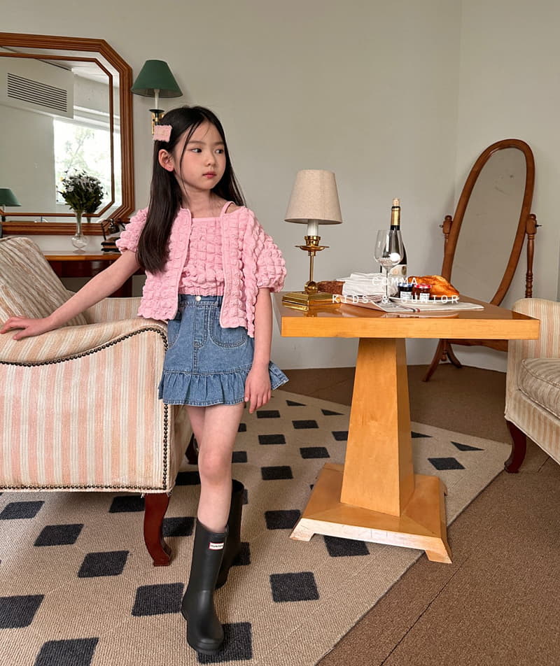 Comma - Korean Children Fashion - #stylishchildhood - Denim Plare Skirt - 6