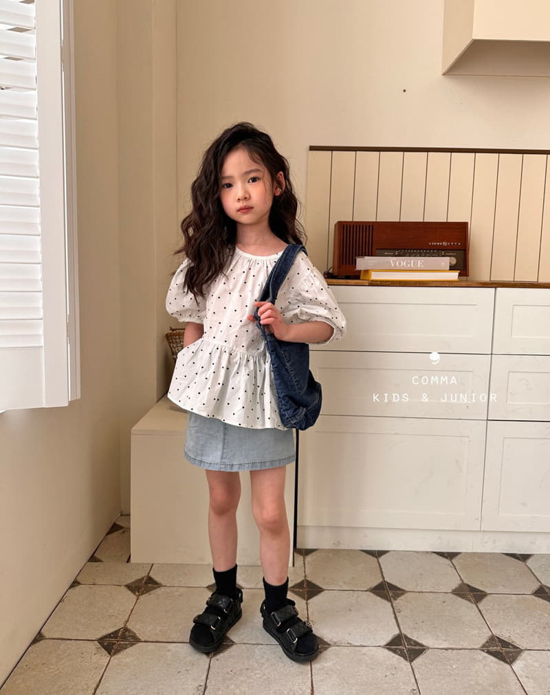 Comma - Korean Children Fashion - #todddlerfashion - Denim Skirt Pants - 7