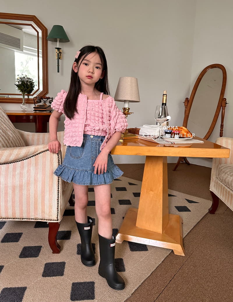 Comma - Korean Children Fashion - #toddlerclothing - Denim Plare Skirt - 5