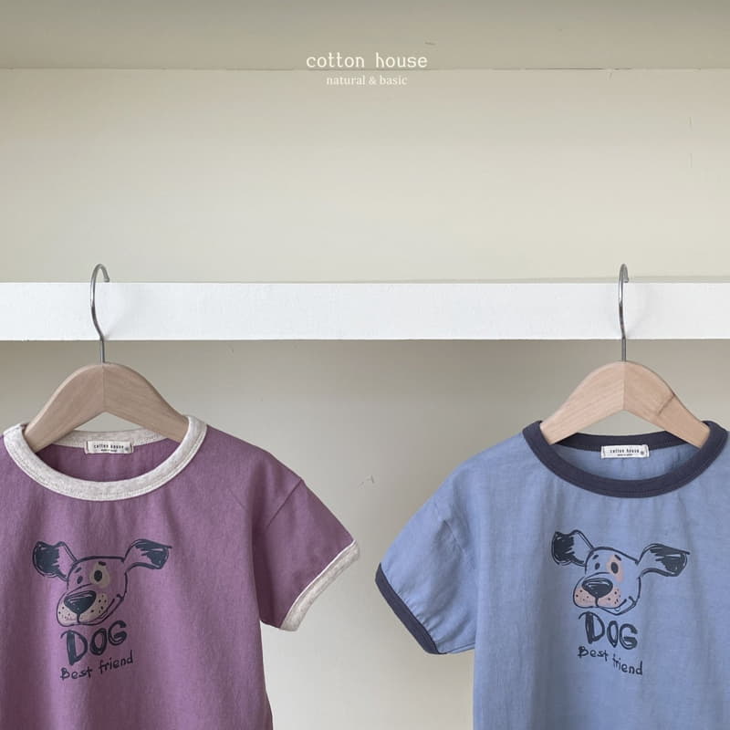 Cotton House - Korean Children Fashion - #childofig - Dog Color Tee