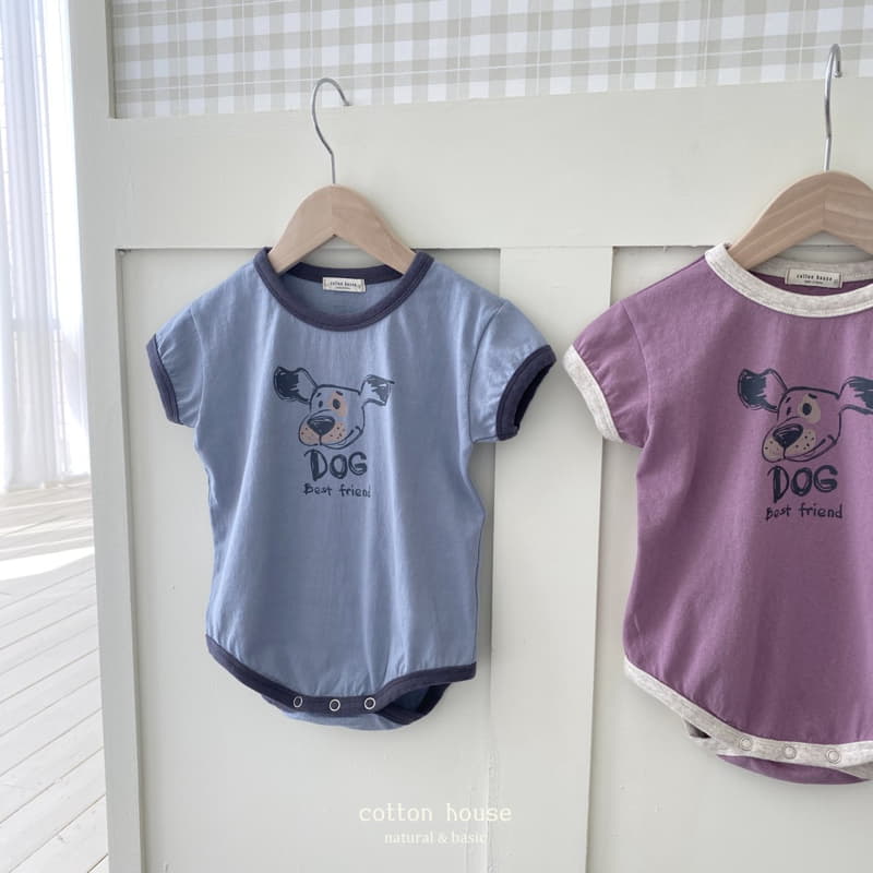 Cotton House - Korean Children Fashion - #childrensboutique - Dog Color Bodysuit