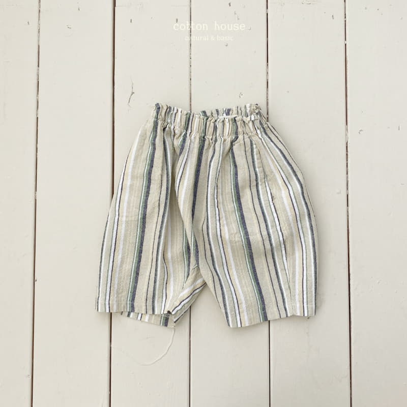 Cotton House - Korean Children Fashion - #childrensboutique - Stripes Linen Pants - 10