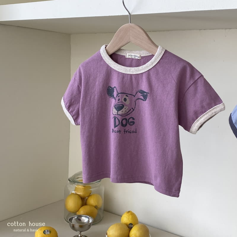 Cotton House - Korean Children Fashion - #fashionkids - Dog Color Tee - 5