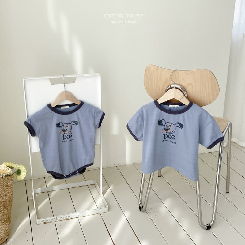 Cotton House - Korean Children Fashion - #discoveringself - Dog Color Bodysuit - 4