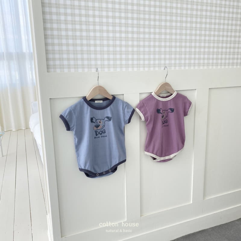 Cotton House - Korean Children Fashion - #kidzfashiontrend - Dog Color Bodysuit - 7