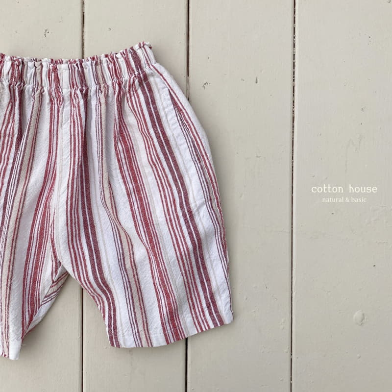 Cotton House - Korean Children Fashion - #magicofchildhood - Stripes Linen Pants - 5