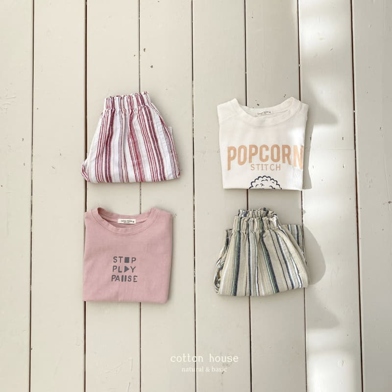 Cotton House - Korean Children Fashion - #prettylittlegirls - Stripes Linen Pants - 7