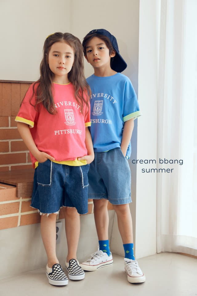 Cream Bbang - Korean Children Fashion - #childofig - A Line Denim Shorts - 12