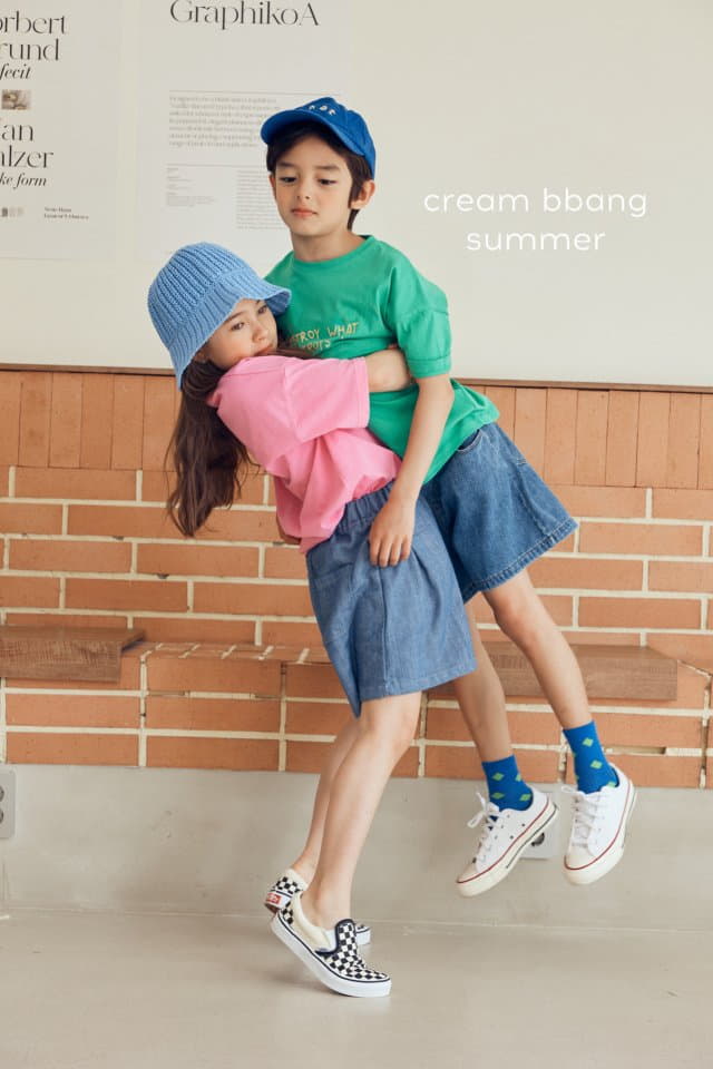 Cream Bbang - Korean Children Fashion - #childofig - Sky Denim Shorts - 7