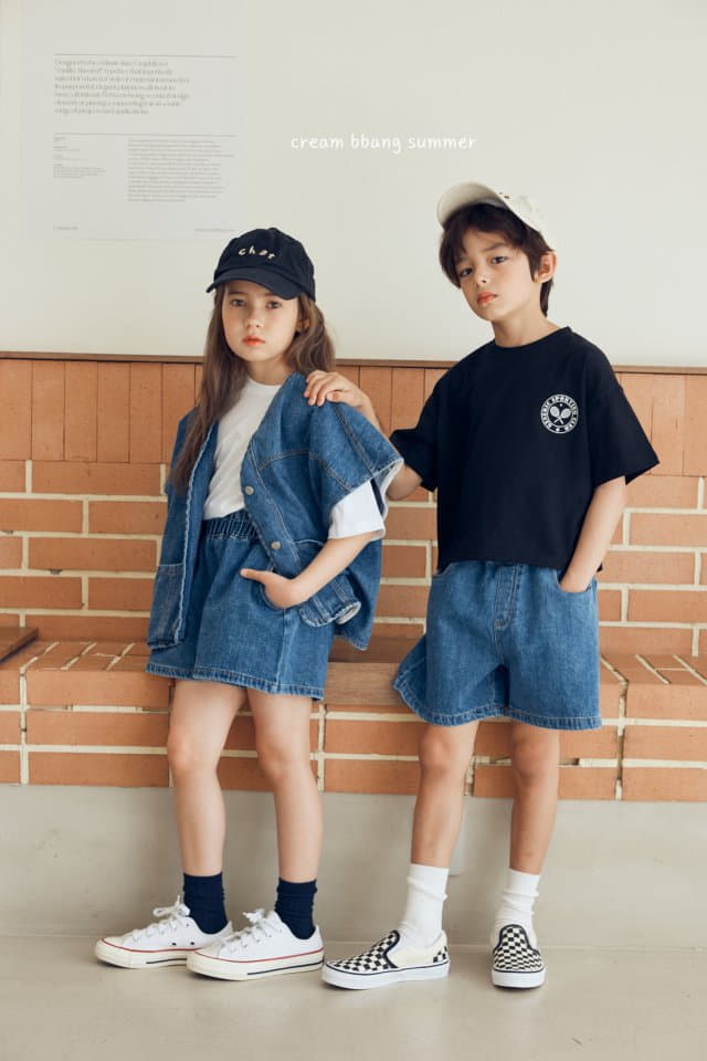 Cream Bbang - Korean Children Fashion - #childrensboutique - Lovely Denim Shorts - 3