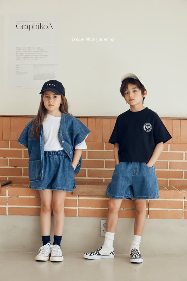 Cream Bbang - Korean Children Fashion - #childrensboutique - Lovely Denim Shorts - 4